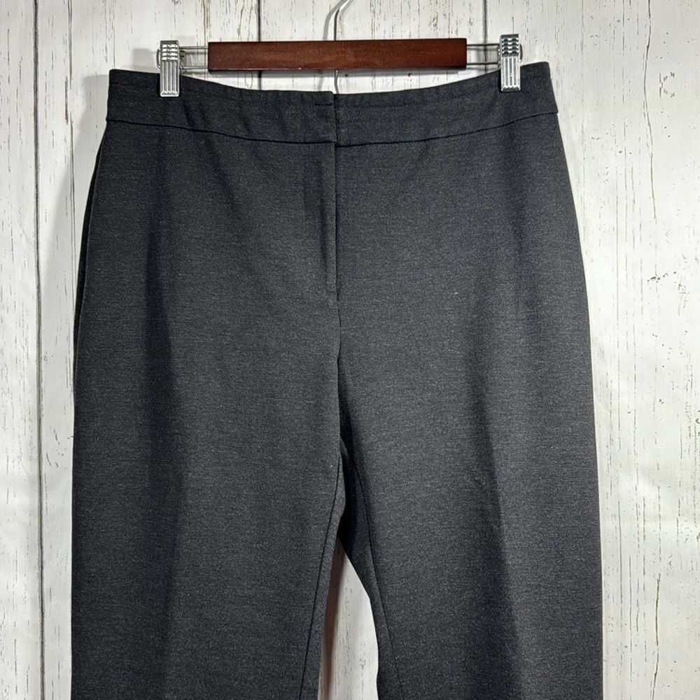 Chicos Regular Knit Womens Dark Grey Career Office Straight Leg Pants Size M - Picture 6 of 16